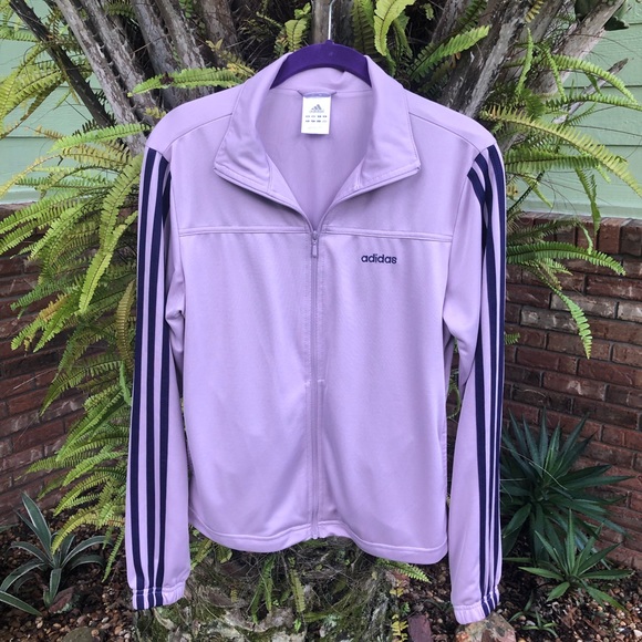 lavender adidas track jacket